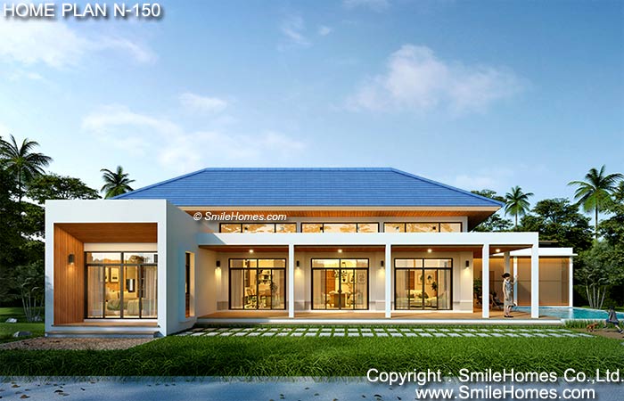 แบบแปลนบ้านนี้เป็นทรัพย์สิน และลิขสิทธิ์ของ บริษัท สไมล์โฮม จำกัด ห้ามนำไปใช้ โดยไม่ได้รับอนุญาต : www.smilehomes.com